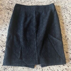 Banana Republic Black Textured Pencil Skirt